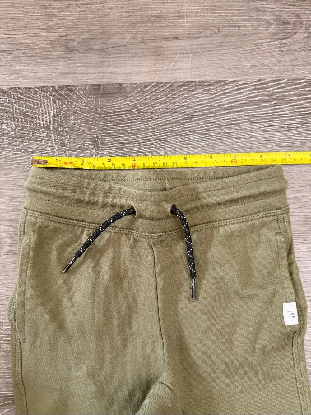GAP Olive Kids Fleece Joggers with Drawstring